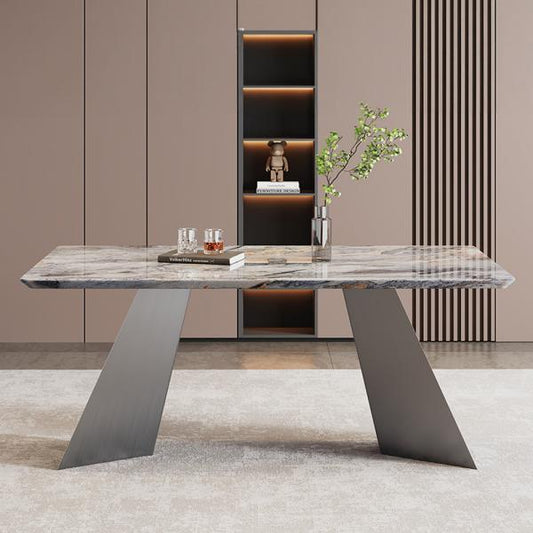 Daytona White Marble Dining Table - 240cm