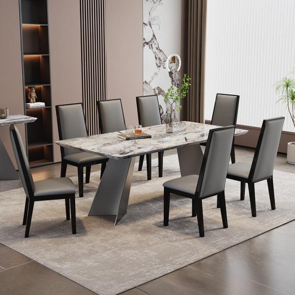 Daytona White Marble Dining Table - 180cm