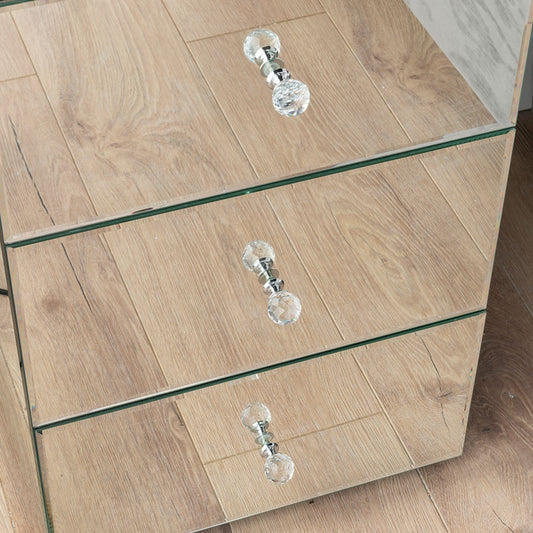Scala Mirrored 3 Drawer Bedside Cabinet