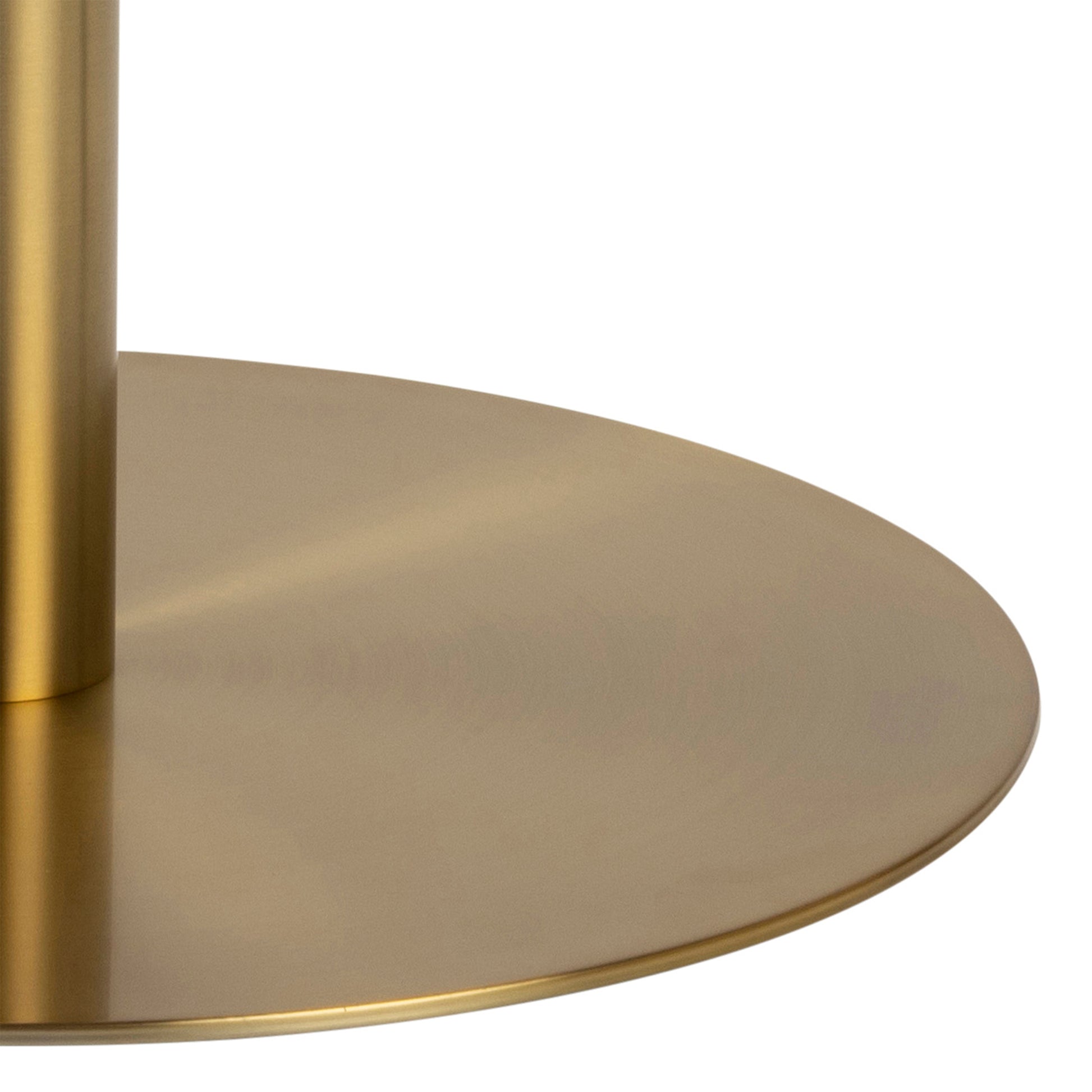 Corby Round Dining Table with White Polished Marble Top & Gold Base inc 4 Batilda Dining Chairs in Cream/Oak Legs