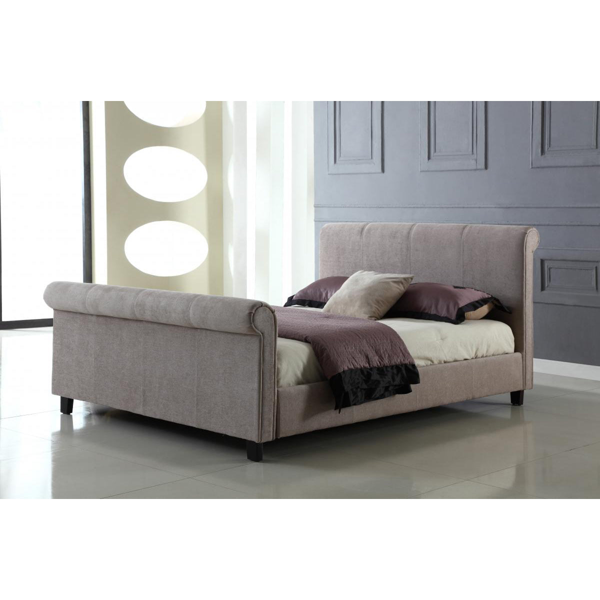 Chenile Double Bed Frabric Mink