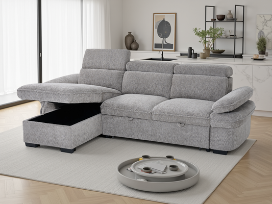 Hudson Sofabed Grey Universal Corner