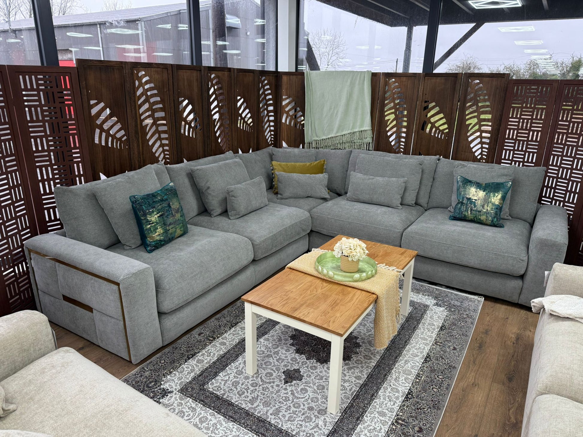 Jupiter Sofa Grey Large Corner