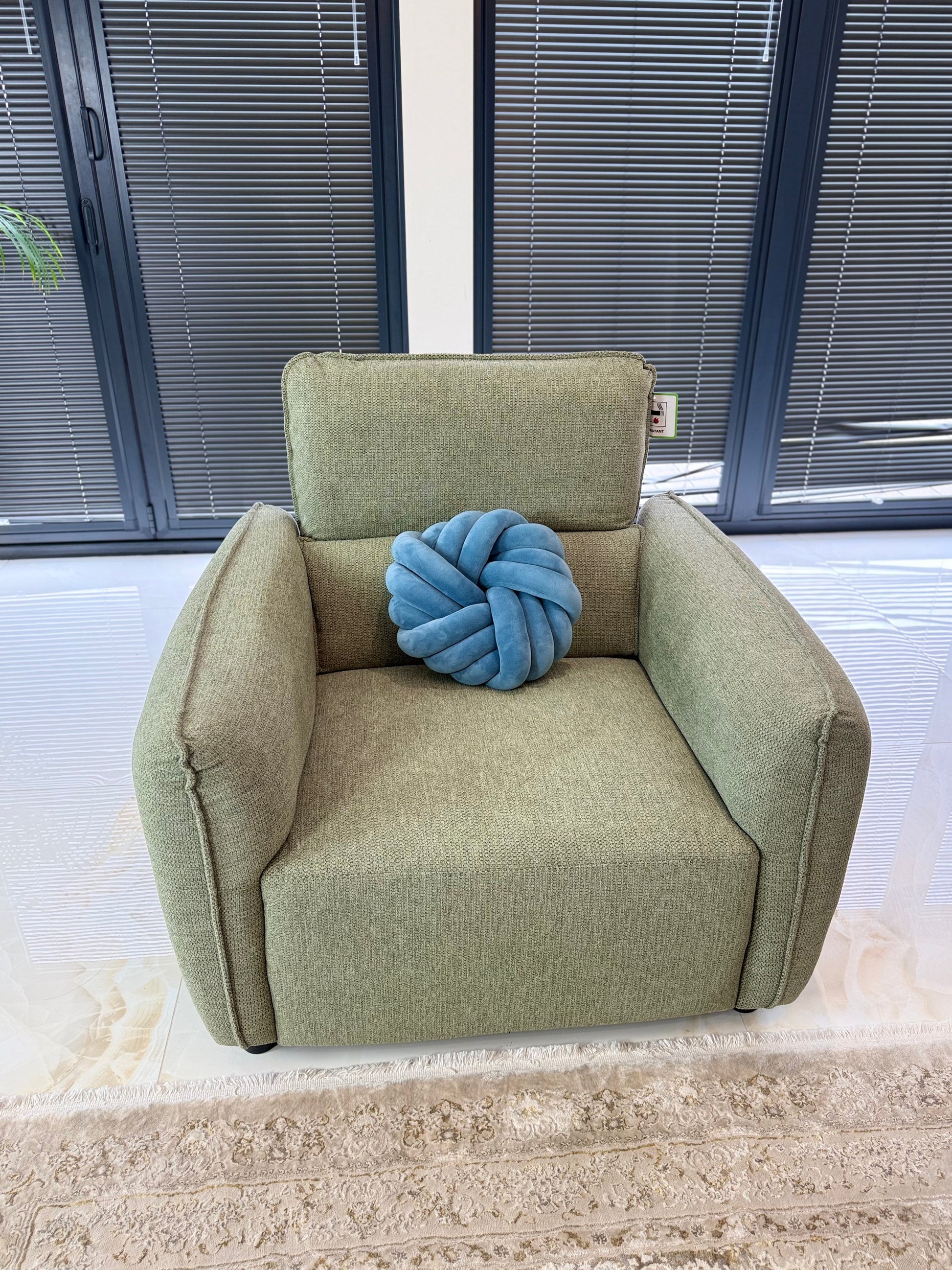 Ascot Sofa Green Armchair