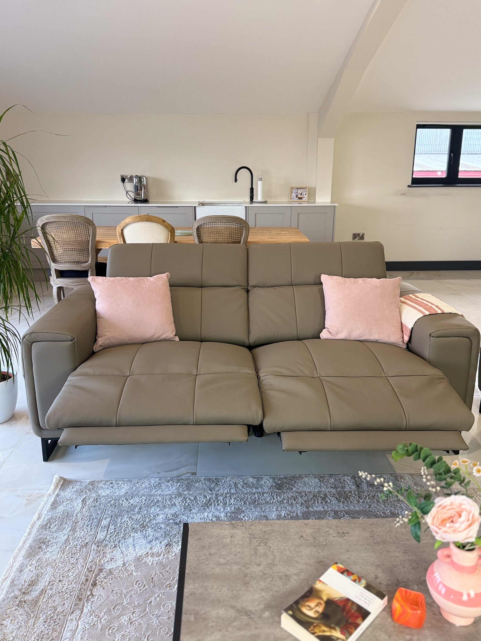 Richmond Electric Recliner Sofa Grey 3+2 Set