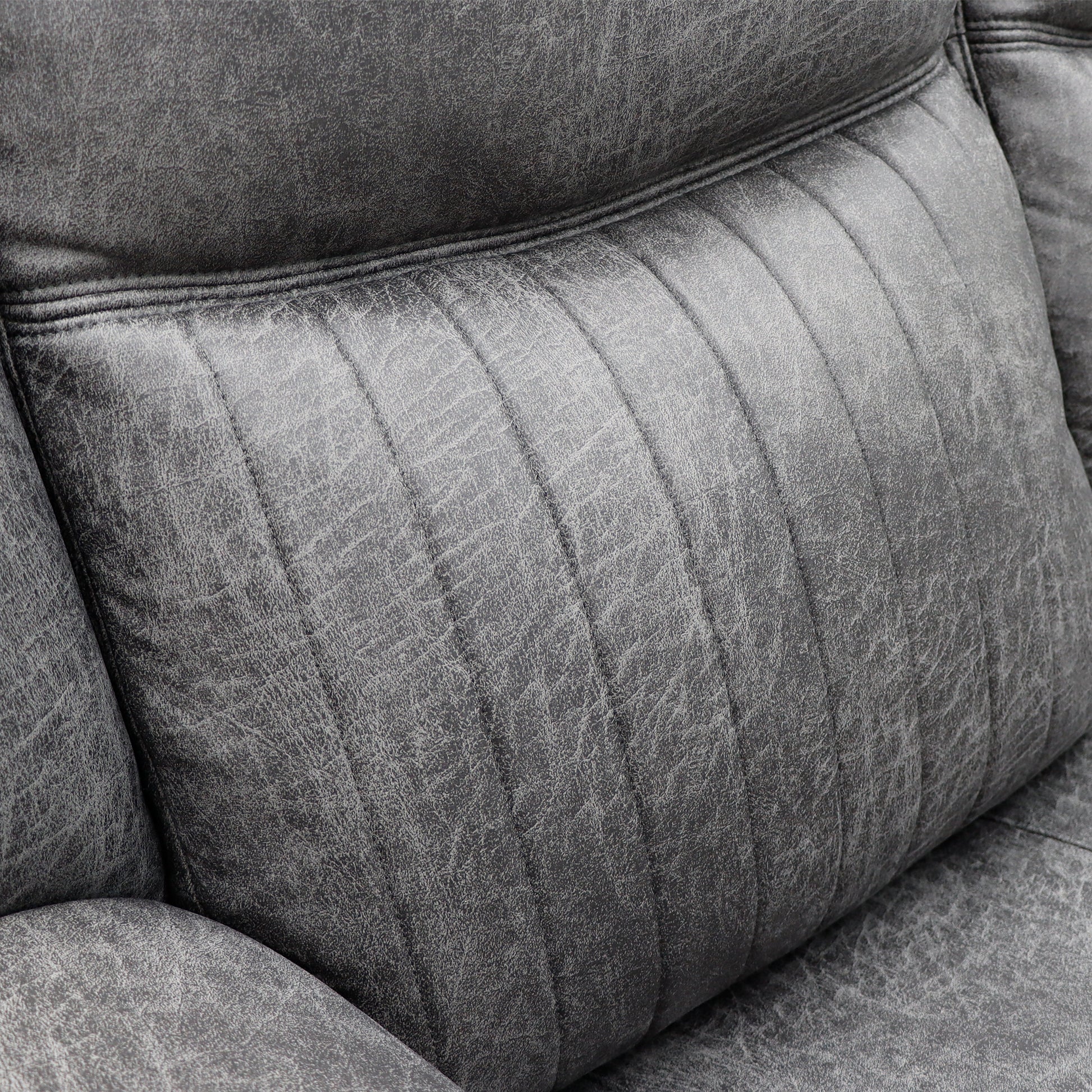 Leon Electric Recliner Sofa Grey 3 Seater