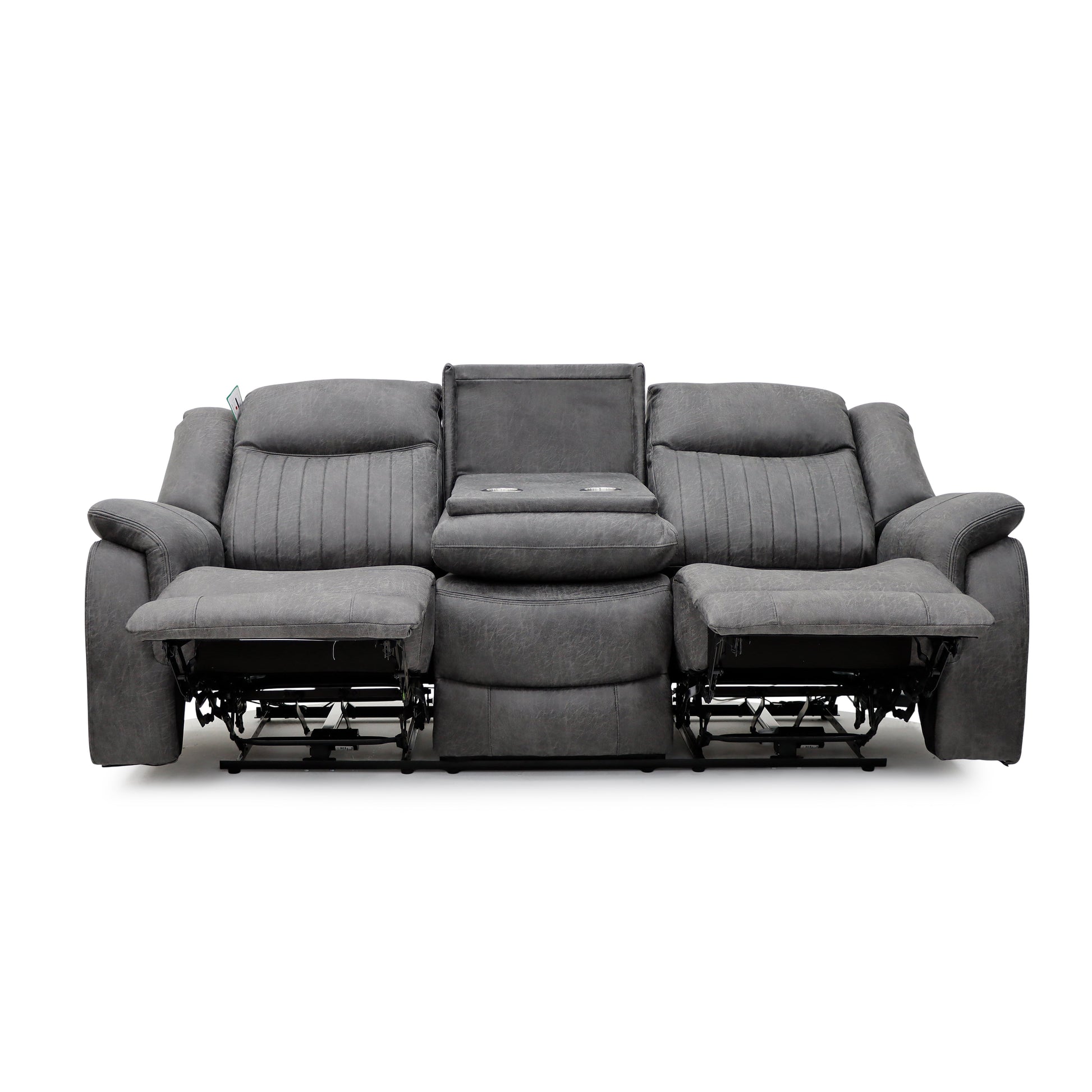 Leon Electric Recliner Sofa Grey 3 Seater