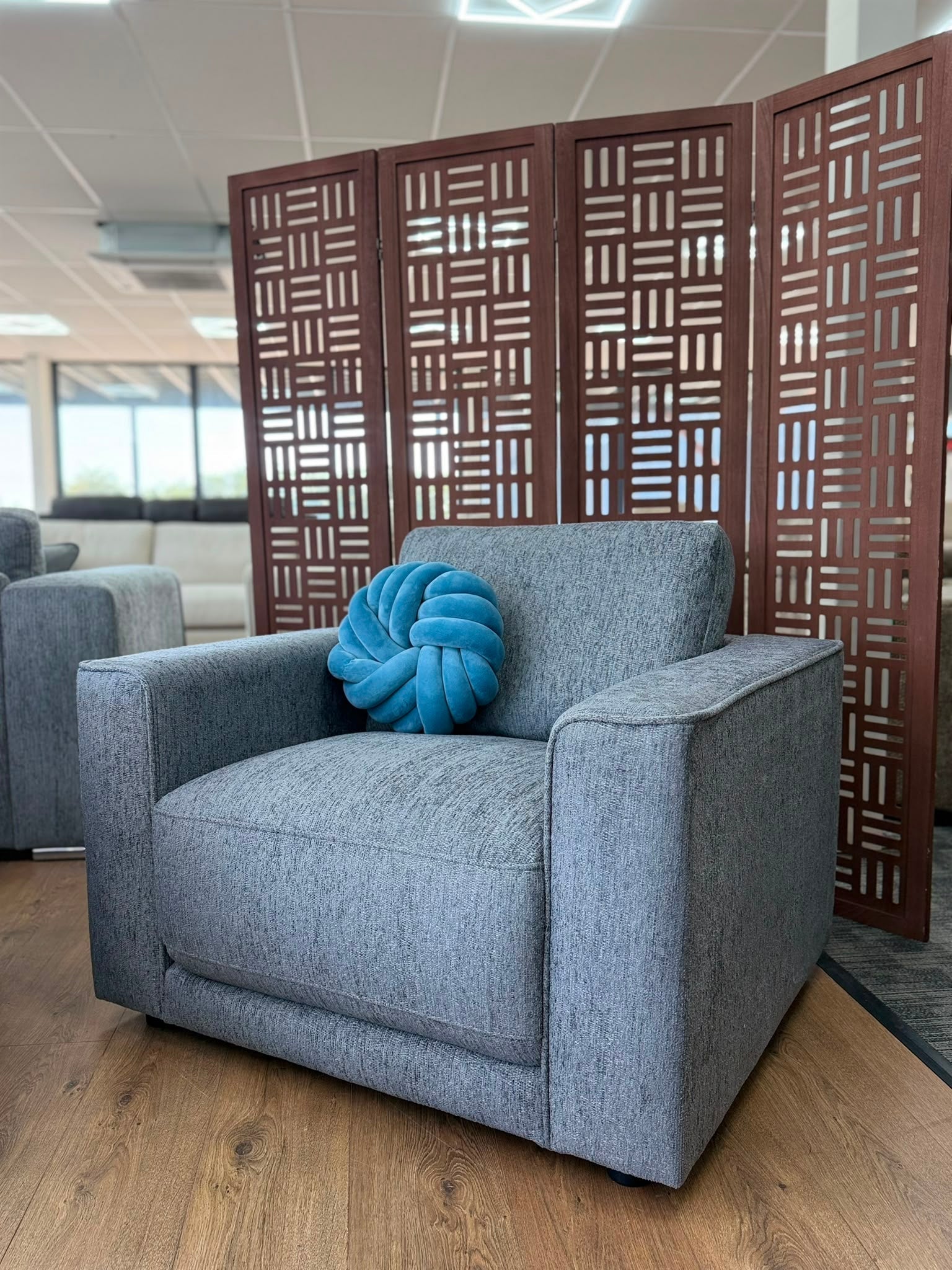 Marlow Sofa Grey Armchair