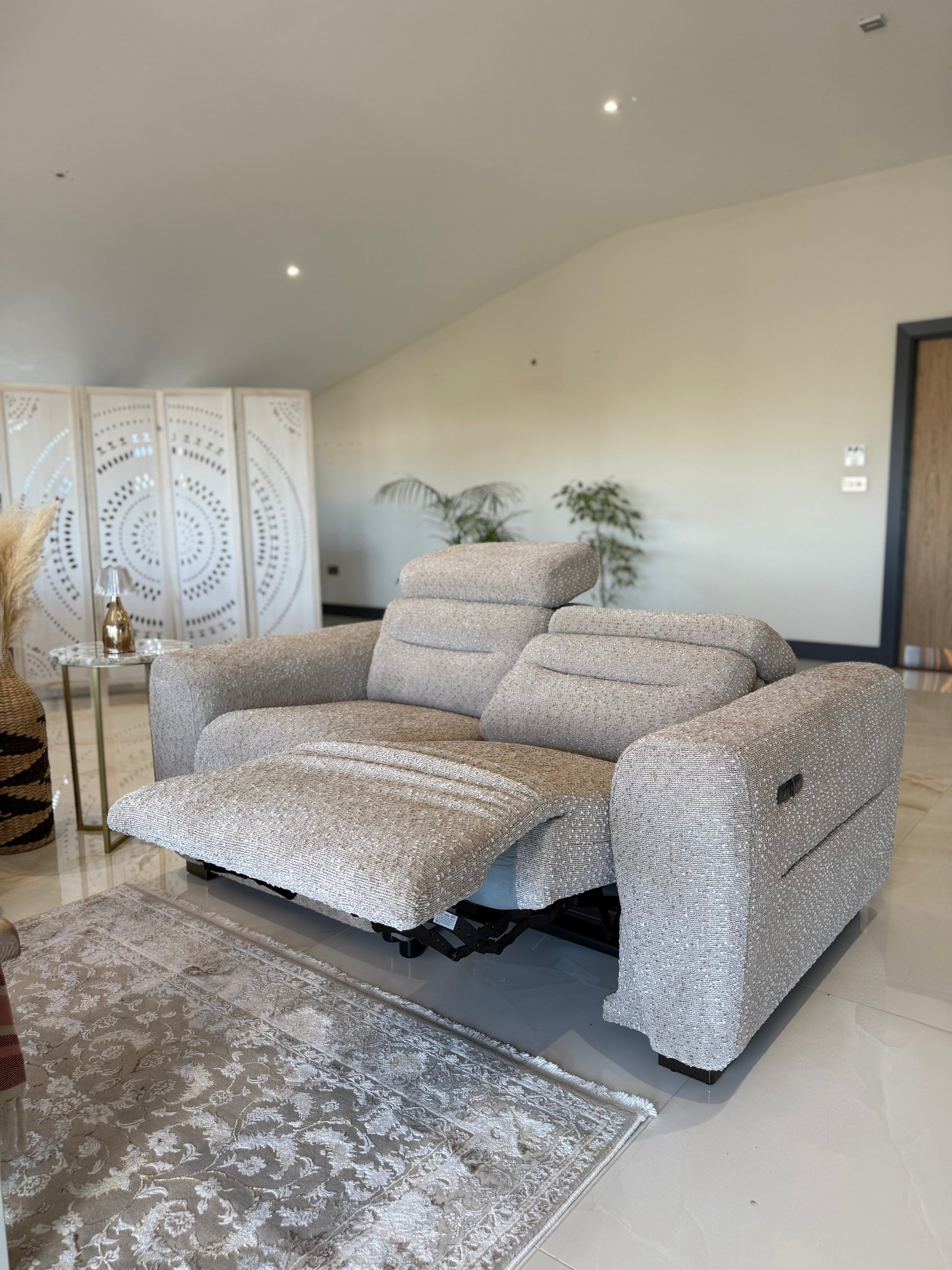 Tokyo Electric Recliner Beige 2 Seater