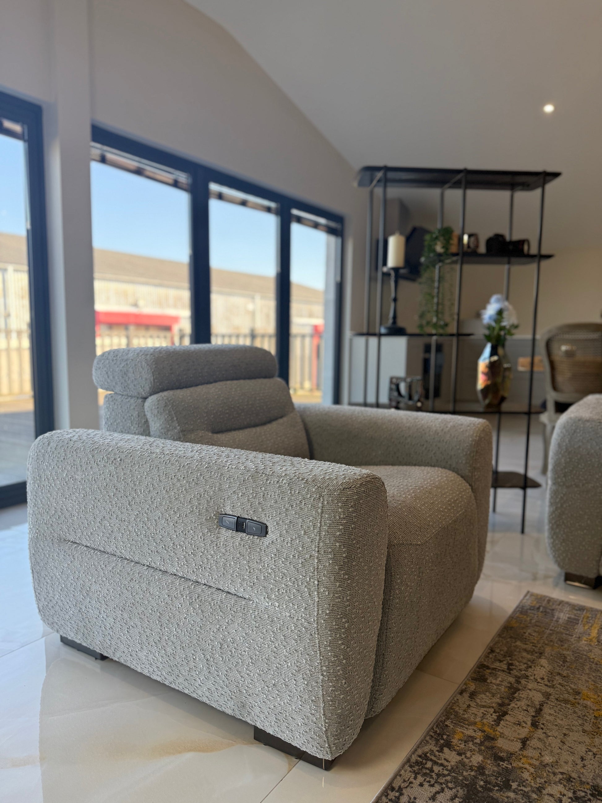 Tokyo Electric Recliner Grey Armchair