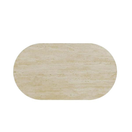Cannes Beige Marble Oval Coffee Table