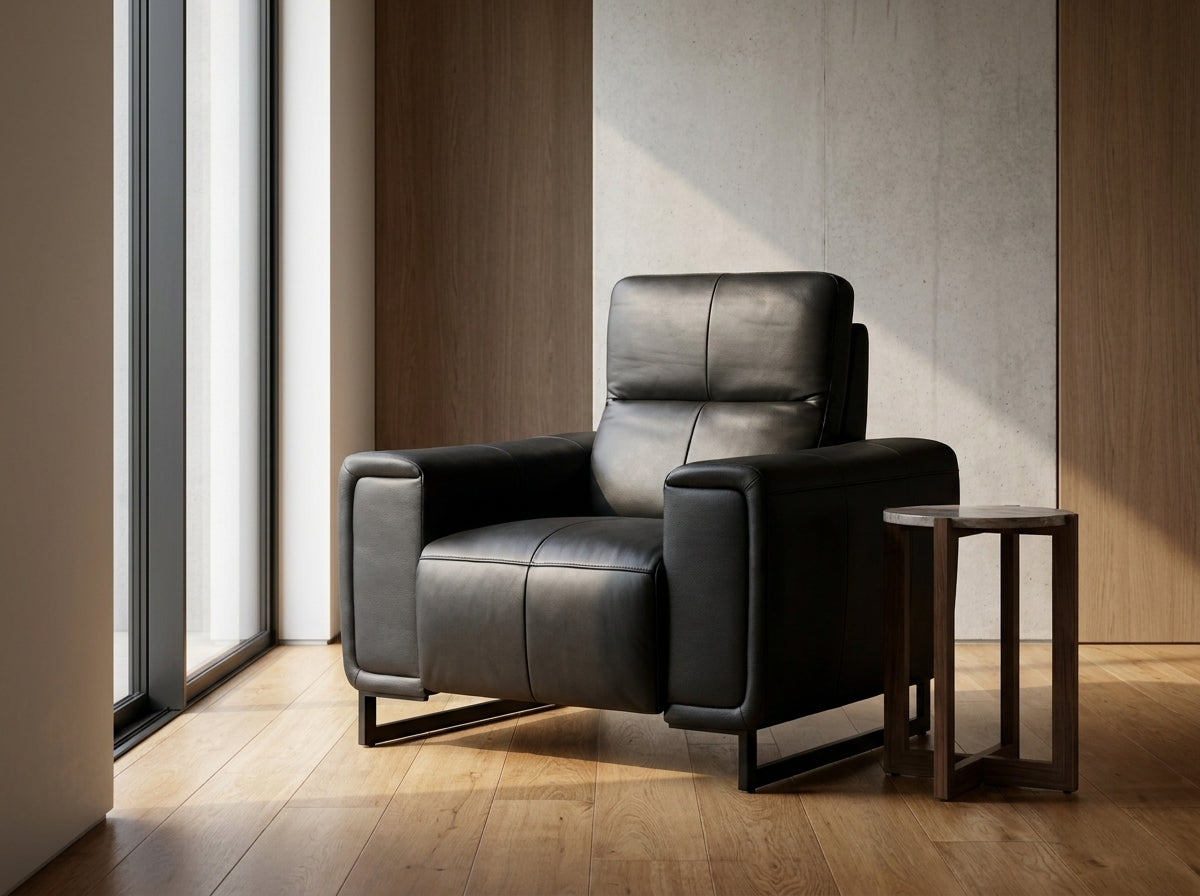 Richmond Electric Recliner Sofa Black Armchair